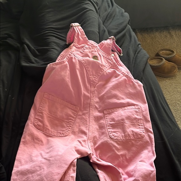 B20. Carhartt Pink 4t Kids Overalls - Picture 3 of 9